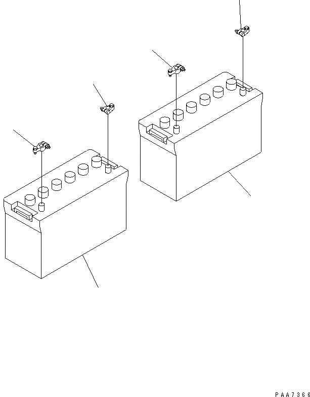 Схема запчастей Komatsu D41E-6 - СУХ. АККУМУЛЯТОР (REGULATION OF EC INCLUSION) ЭЛЕКТРИКА