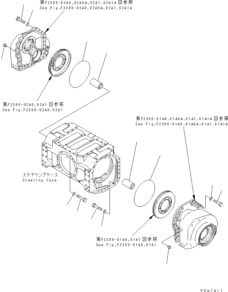 Схема запчастей Komatsu D41E-6 - КОНЕЧНАЯ ПЕРЕДАЧА (КРЕПЛЕНИЕ) СИЛОВАЯ ПЕРЕДАЧА И КОНЕЧНАЯ ПЕРЕДАЧА