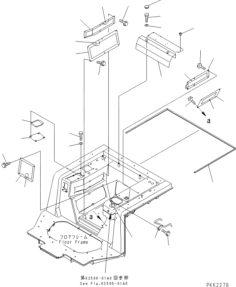 Схема запчастей Komatsu D41E-6 - ПОДЛОКОТНИК КРЫШКА(НИЖН.) (REGULATION OF EC INCLUSION)(№B-) КАБИНА ОПЕРАТОРА И СИСТЕМА УПРАВЛЕНИЯ