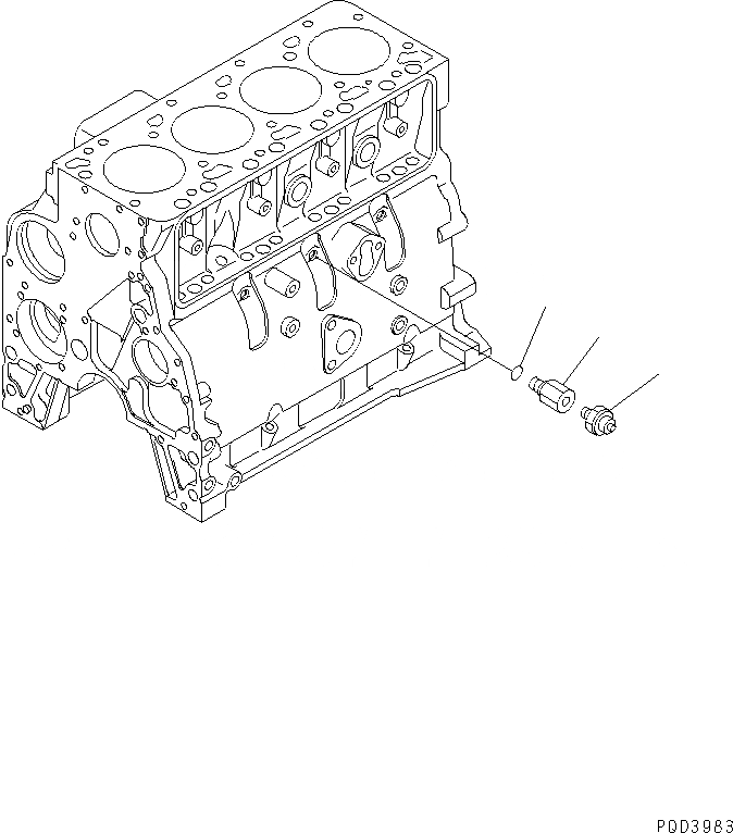 Схема запчастей Komatsu D41E-6 - PRESSURE ПЕРЕКЛЮЧАТЕЛЬ КОМПОНЕНТЫ ДВИГАТЕЛЯ