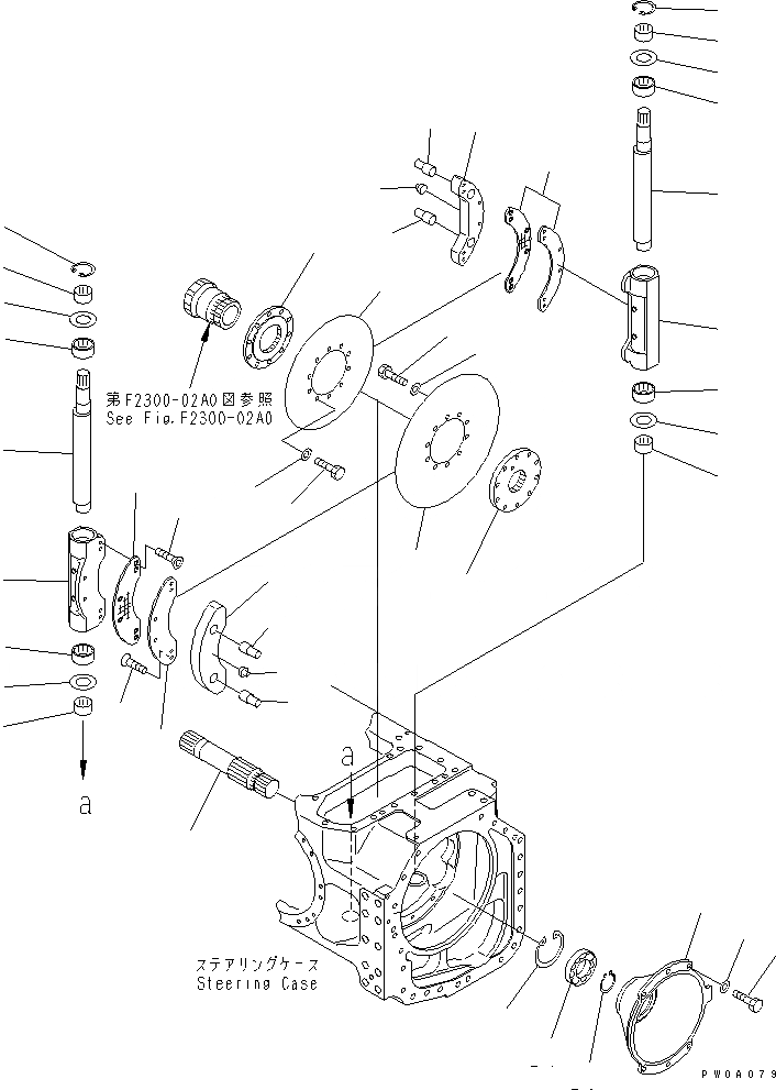 Схема запчастей Komatsu D41E-6 - СИЛОВАЯ ЛИНИЯ (МУФТА И ТОРМОЗ.) СИЛОВАЯ ПЕРЕДАЧА И КОНЕЧНАЯ ПЕРЕДАЧА