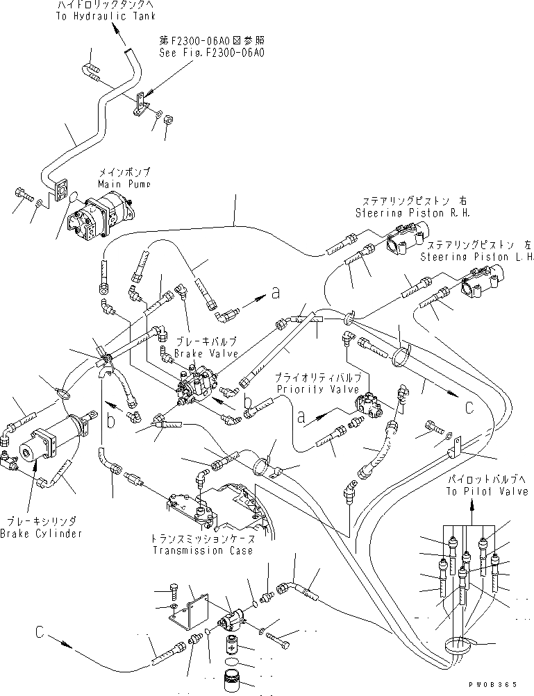Схема запчастей Komatsu D41E-6 - СИЛОВАЯ ЛИНИЯ (СИЛОВАЯ ЛИНИЯ МАСЛ. ЛИНИЯ) СИЛОВАЯ ПЕРЕДАЧА И КОНЕЧНАЯ ПЕРЕДАЧА