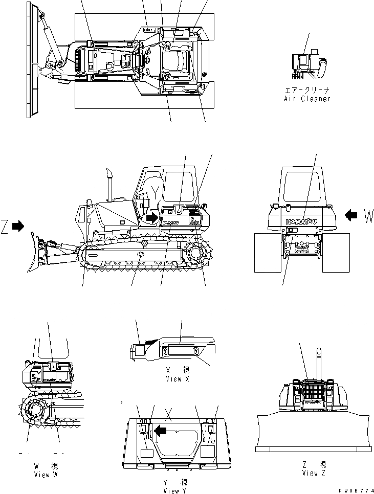 Схема запчастей Komatsu D41E-6 - МАРКИРОВКА (ФРАНЦИЯ) МАРКИРОВКА