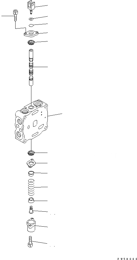 Схема запчастей Komatsu D41E-6 - СЕРВИСНЫЙ КЛАПАН (/) ОСНОВН. КОМПОНЕНТЫ И РЕМКОМПЛЕКТЫ