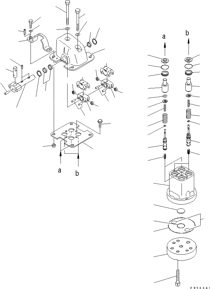 Схема запчастей Komatsu D41E-6 - PPC КЛАПАН ОСНОВН. КОМПОНЕНТЫ И РЕМКОМПЛЕКТЫ