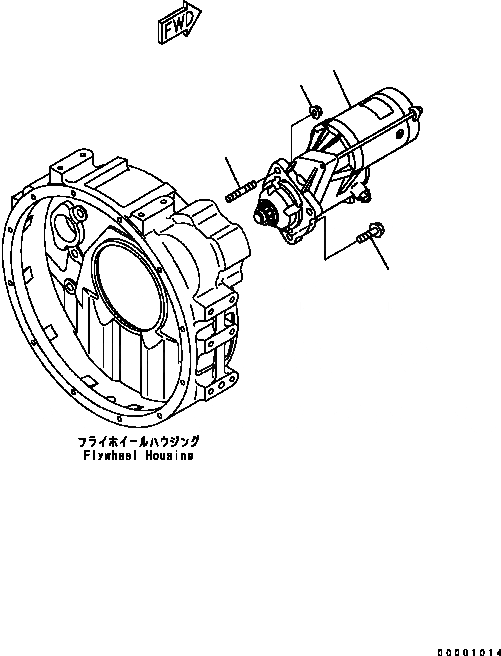 Схема запчастей Komatsu D41E-6 - ДВИГАТЕЛЬ STARTER КОМПОНЕНТЫ ДВИГАТЕЛЯ