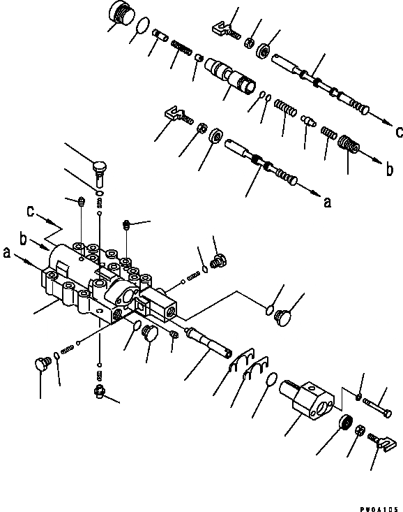 Схема запчастей Komatsu D41E-6 - ТРАНСМИССИЯ (SHIFT КЛАПАН) СИЛОВАЯ ПЕРЕДАЧА И КОНЕЧНАЯ ПЕРЕДАЧА
