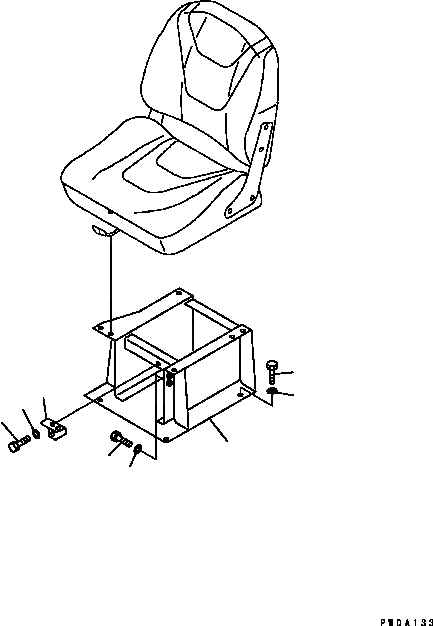 Схема запчастей Komatsu D41E-6 - СИДЕНЬЕ РАМА (КРОМЕ ЯПОН.) КАБИНА ОПЕРАТОРА И СИСТЕМА УПРАВЛЕНИЯ