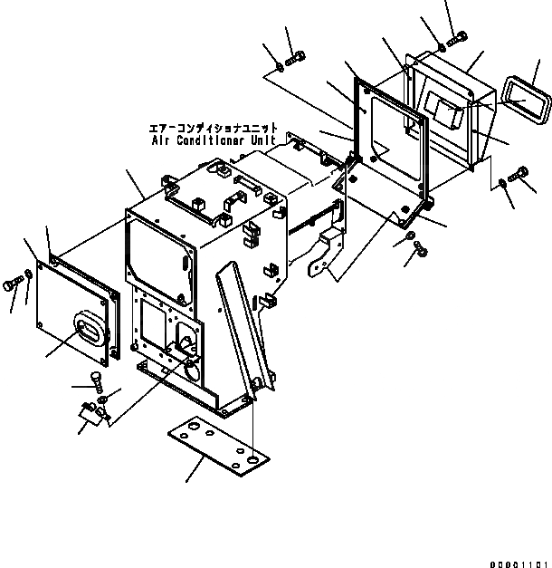 Схема запчастей Komatsu D41E-6 - ПРИБОРНАЯ ПАНЕЛЬ (КАБИНА) (С КОНДИЦИОНЕРОМ) (КОНДИЦ. ВОЗДУХА КОРПУС) КАБИНА ОПЕРАТОРА И СИСТЕМА УПРАВЛЕНИЯ