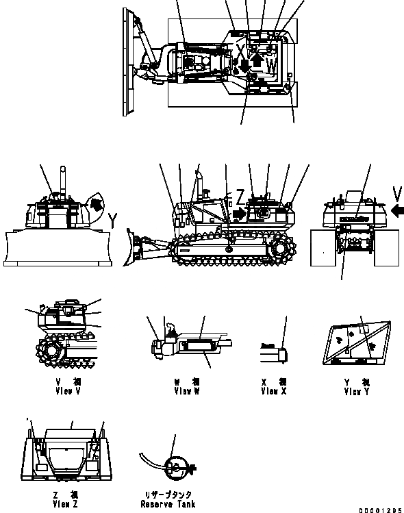 Схема запчастей Komatsu D41E-6 - МАРКИРОВКА (АНГЛ.) МАРКИРОВКА