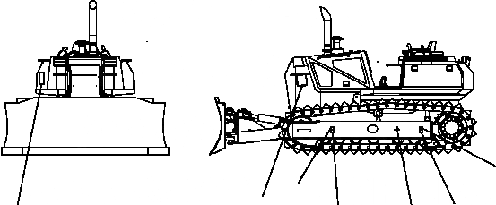 Схема запчастей Komatsu D41E-6 - ЦЕНТР ТЯЖЕСТИ MARK МАРКИРОВКА