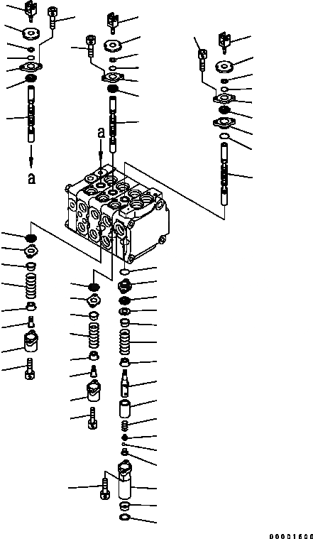 Схема запчастей Komatsu D41E-6 - УПРАВЛЯЮЩ. КЛАПАН (3-Х СЕКЦИОНН.) (/) ОСНОВН. КОМПОНЕНТЫ И РЕМКОМПЛЕКТЫ