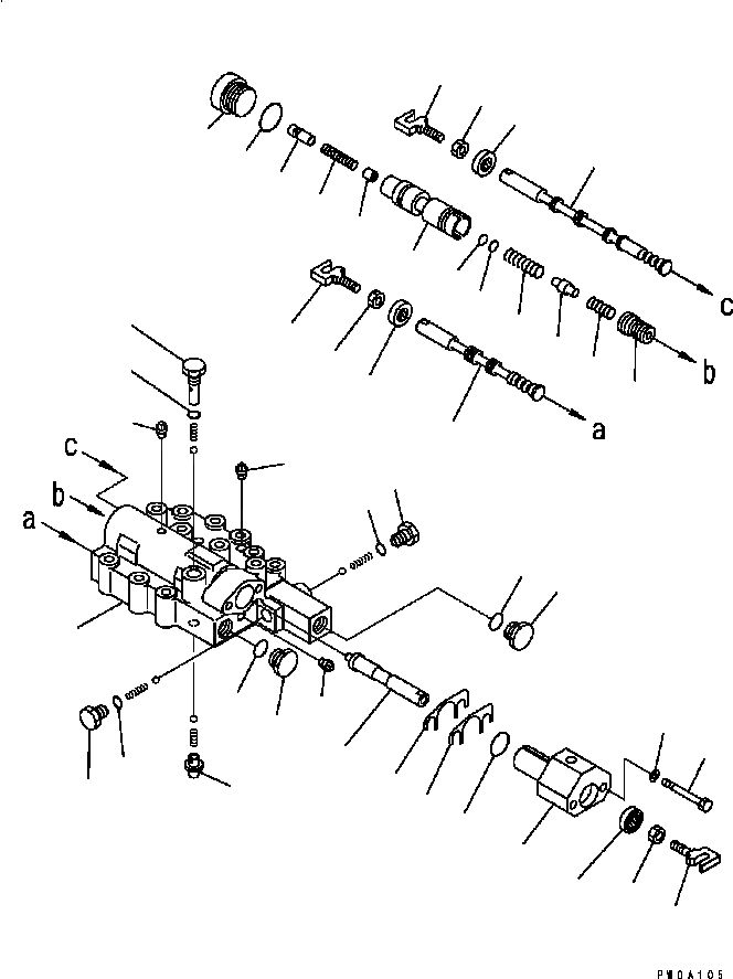 Схема запчастей Komatsu D41E6T - ТРАНСМИССИЯ (SHIFT КЛАПАН) СИЛОВАЯ ПЕРЕДАЧА И КОНЕЧНАЯ ПЕРЕДАЧА