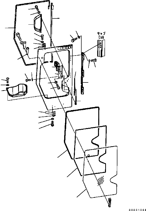 Схема запчастей Komatsu D41E6T - КАБИНА (ДВЕРЬ) (ДЕМПФЕР, ОКНА, ДВОРНИКИ) OPERATORґS ОБСТАНОВКА И СИСТЕМА УПРАВЛЕНИЯ
