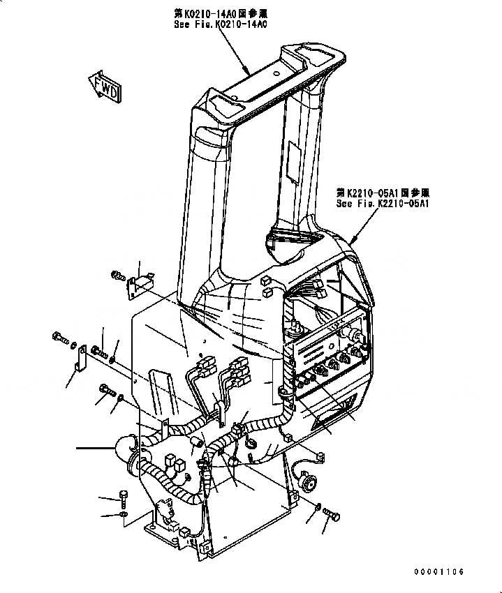 Схема запчастей Komatsu D41E6T - ПРИБОРНАЯ ПАНЕЛЬ (КАБИНА) (С ВОЗД.-CONDITIONER) (ЭЛЕКТРОПРОВОДКА И ОСВЕЩЕНИЕ) OPERATORґS ОБСТАНОВКА И СИСТЕМА УПРАВЛЕНИЯ