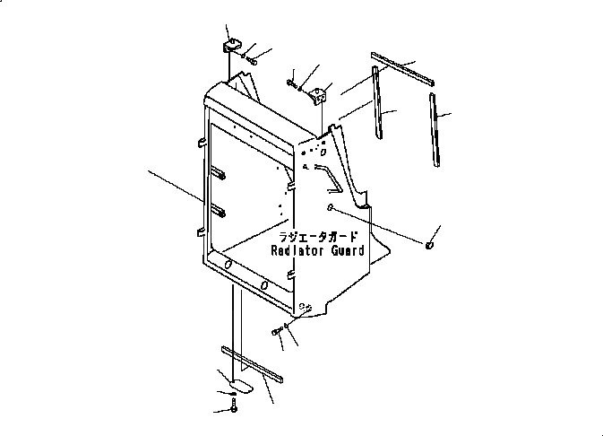 Схема запчастей Komatsu D41E6T - ЗАЩИТА РАДИАТОРА ЧАСТИ КОРПУСА