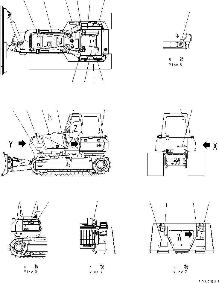 Схема запчастей Komatsu D41P-6 - МАРКИРОВКА (ПОРТУГАЛ.) (REGULATION OF EC INCLUSION) МАРКИРОВКА