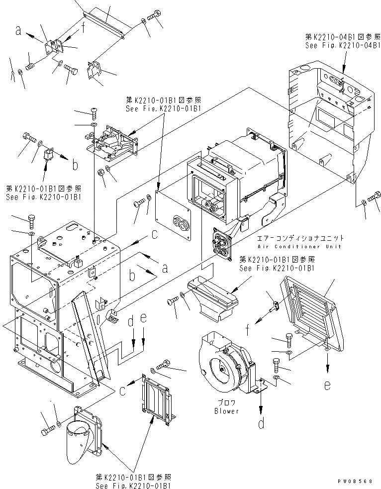 Схема запчастей Komatsu D41P-6 - ПРИБОРНАЯ ПАНЕЛЬ (ФИЛЬТР. COVER) (С КОНДИЦИОНЕРОМ И ОБОГРЕВАТЕЛЬ.) КАБИНА ОПЕРАТОРА И СИСТЕМА УПРАВЛЕНИЯ