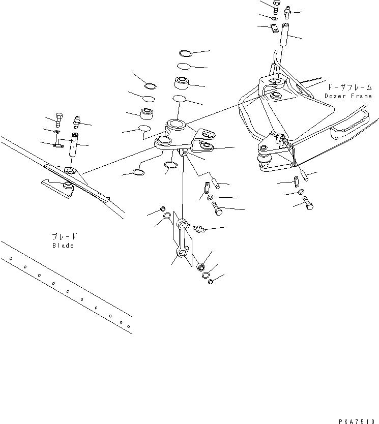 Схема запчастей Komatsu D41P-6 - СОЕДИНИТЕЛЬН. ЗВЕНО РАБОЧЕЕ ОБОРУДОВАНИЕ