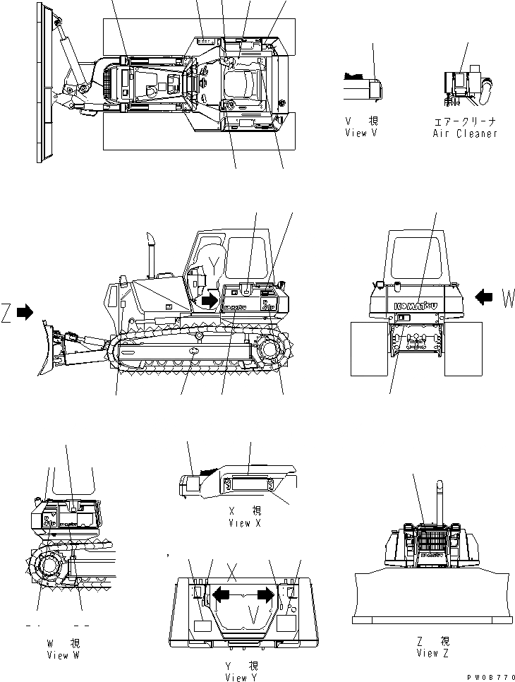 Схема запчастей Komatsu D41P-6 - МАРКИРОВКА (ПОРТУГАЛ.) МАРКИРОВКА