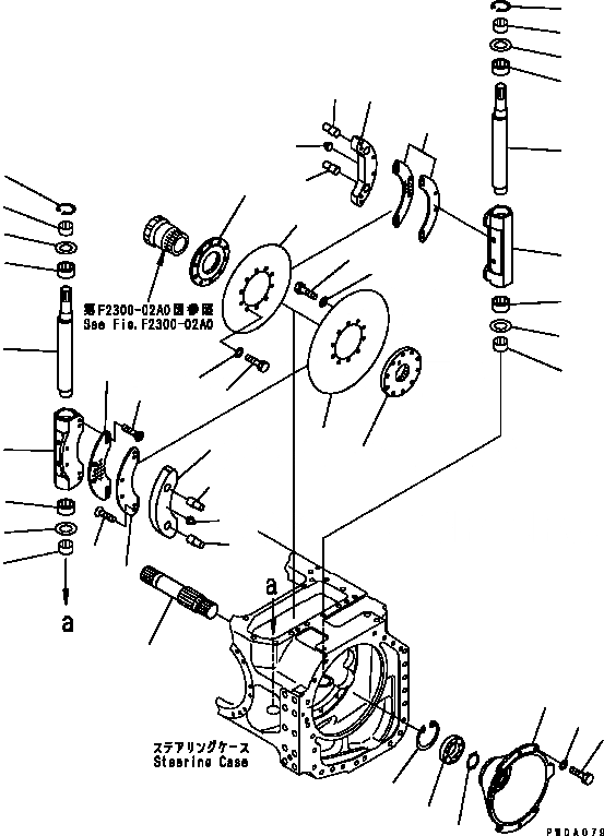 Схема запчастей Komatsu D41P-6 - СИЛОВАЯ ЛИНИЯ (МУФТА И ТОРМОЗ.) СИЛОВАЯ ПЕРЕДАЧА И КОНЕЧНАЯ ПЕРЕДАЧА