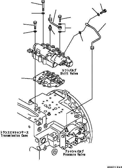 Схема запчастей Komatsu D41P-6 - ТРАНСМИССИЯ (SHIFT КЛАПАН КРЕПЛЕНИЕ И КЛАПАН ТРУБЫ) СИЛОВАЯ ПЕРЕДАЧА И КОНЕЧНАЯ ПЕРЕДАЧА