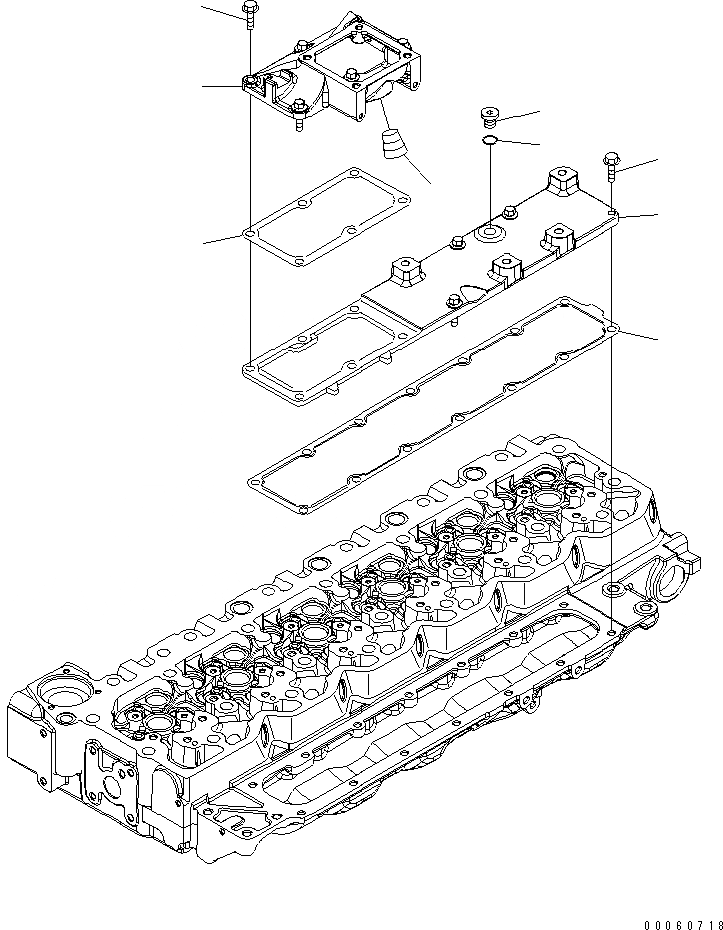 Схема запчастей Komatsu SAA6D107E-1KB-W - ВПУСК ВОЗДУХА COVER ДВИГАТЕЛЬ