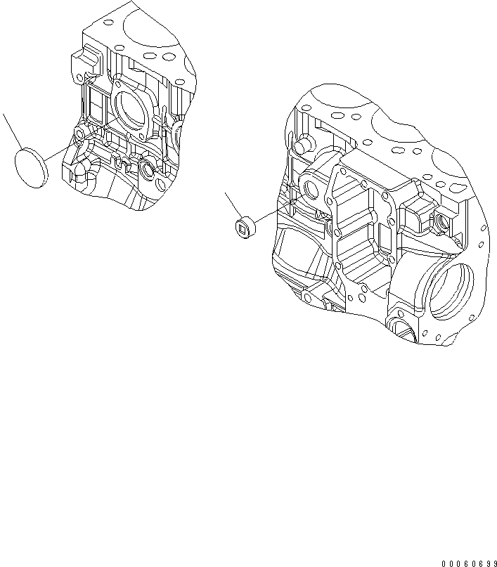 Схема запчастей Komatsu SAA6D107E-1KB-W - ЗАГЛУШКА ДВИГАТЕЛЬ