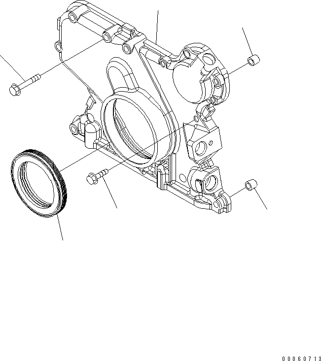 Схема запчастей Komatsu SAA6D107E-1KB-W - ПЕРЕДН. ПРИВОД COVER ДВИГАТЕЛЬ