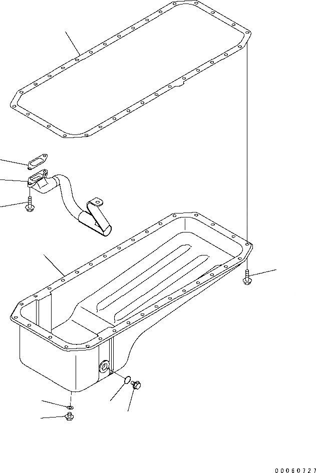 Схема запчастей Komatsu SAA6D107E-1KB-W - МАСЛЯНЫЙ ПОДДОН ДВИГАТЕЛЬ