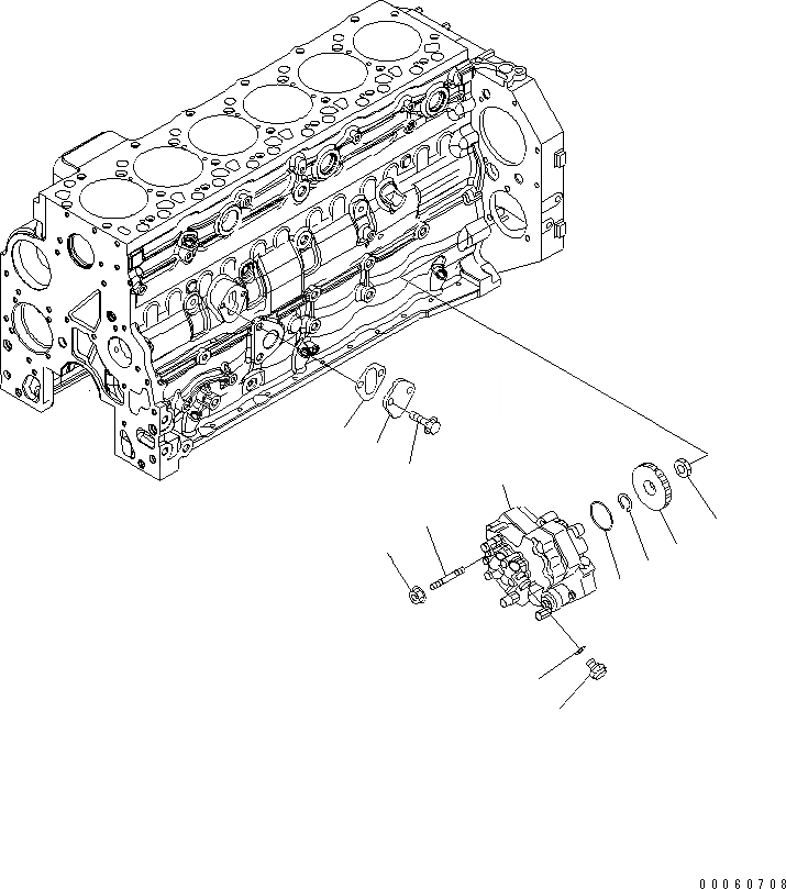 Схема запчастей Komatsu SAA6D107E-1KB-W - ТОПЛ. НАСОС ДВИГАТЕЛЬ