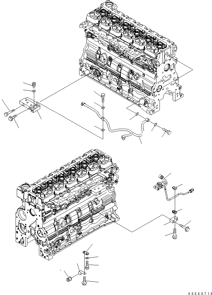 Схема запчастей Komatsu SAA6D107E-1KB-W - ТОПЛИВОПРОВОД. ДВИГАТЕЛЬ