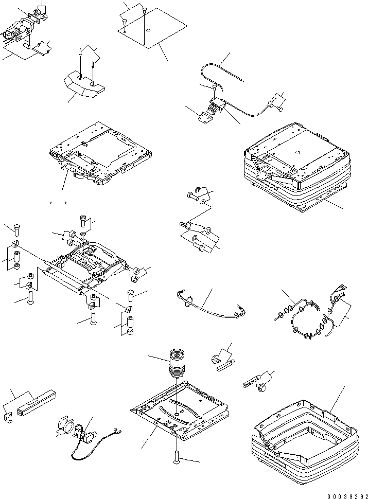 Схема запчастей Komatsu D61EX-15E0-BW - СИДЕНЬЕ ОПЕРАТОРА (ТКАНЕВОЕ СИДЕНЬЕ) (ВОЗД. С ВОЗД. ПОДВЕСКОЙ) (ВНУТР. ЧАСТИ) (/) КАБИНА ОПЕРАТОРА И СИСТЕМА УПРАВЛЕНИЯ