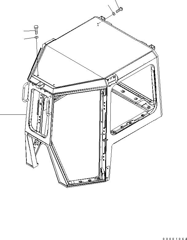 Схема запчастей Komatsu D61EX-15E0-BW - КОРПУС КАБИНЫ КАБИНА ОПЕРАТОРА И СИСТЕМА УПРАВЛЕНИЯ