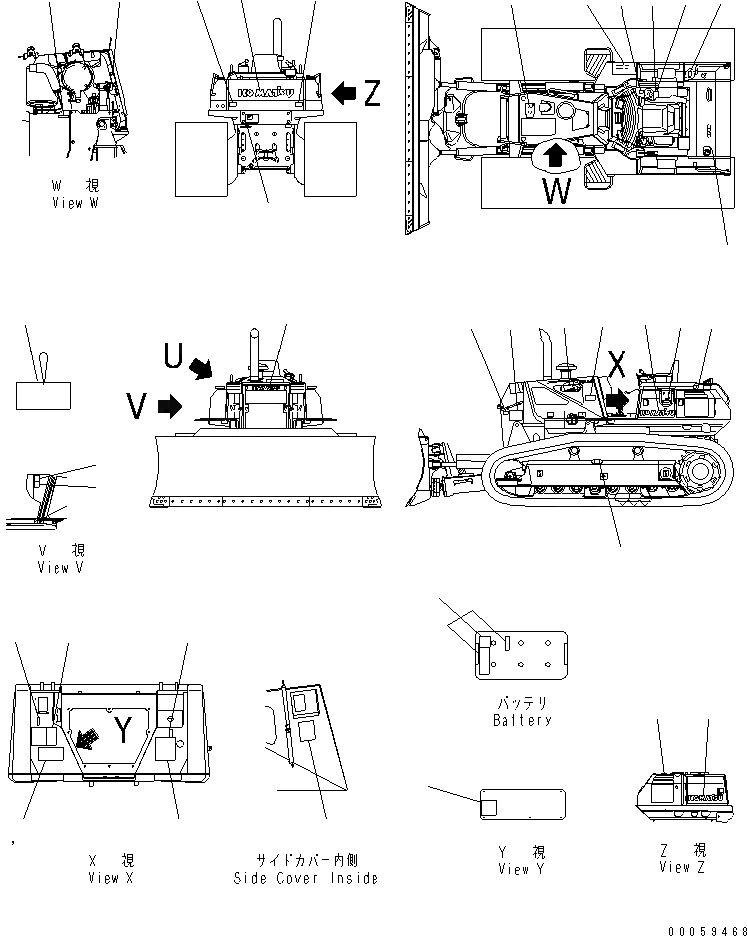 Схема запчастей Komatsu D61EX-15E0-BW - МАРКИРОВКА (ФРАНЦИЯ) (ДЛЯ PAT) (ЕС NOISE ПОНИЖАЮЩ. ARRANGEMENT ) МАРКИРОВКА