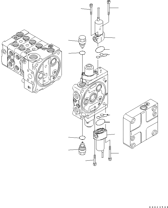 Схема запчастей Komatsu D61EX-15E0-BW - УПРАВЛЯЮЩ. КЛАПАН (4-Х СЕКЦИОНН.) (/) (ДЛЯ PAT) ОСНОВН. КОМПОНЕНТЫ И РЕМКОМПЛЕКТЫ