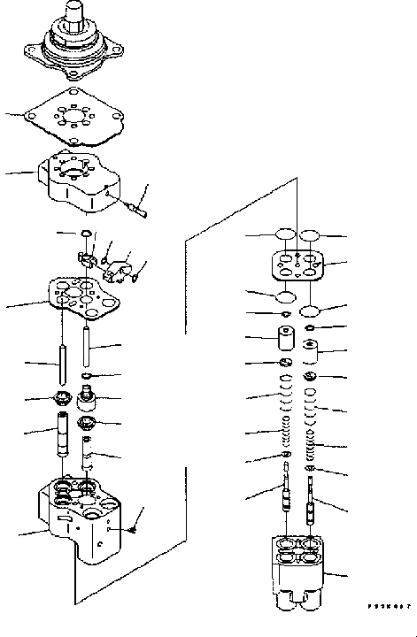 Схема запчастей Komatsu D61EX-15E0-BW - КЛАПАН PPC(ДЛЯ PAT) (/) ОСНОВН. КОМПОНЕНТЫ И РЕМКОМПЛЕКТЫ