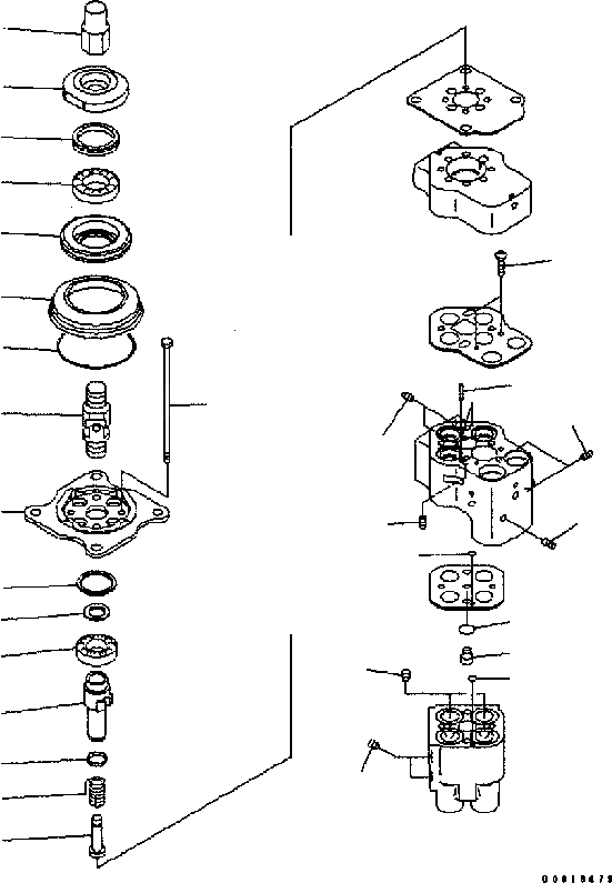 Схема запчастей Komatsu D61EX-15E0-BW - КЛАПАН PPC(ДЛЯ PAT) (/) ОСНОВН. КОМПОНЕНТЫ И РЕМКОМПЛЕКТЫ