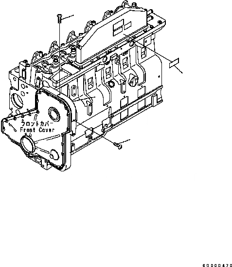 Схема запчастей Komatsu D61EX-15 - ПРЕДУПРЕЖДАЮЩ. МАРКИРОВКА ДВИГАТЕЛЬ]