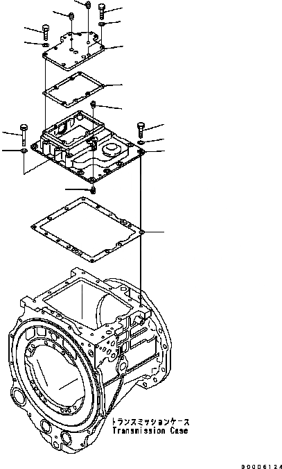 Схема запчастей Komatsu D61EX-15 - КЛАПАН ТРАНСМИССИИ (COVER) F [СИЛОВАЯ ПЕРЕДАЧА И КОНЕЧНАЯ ПЕРЕДАЧА]