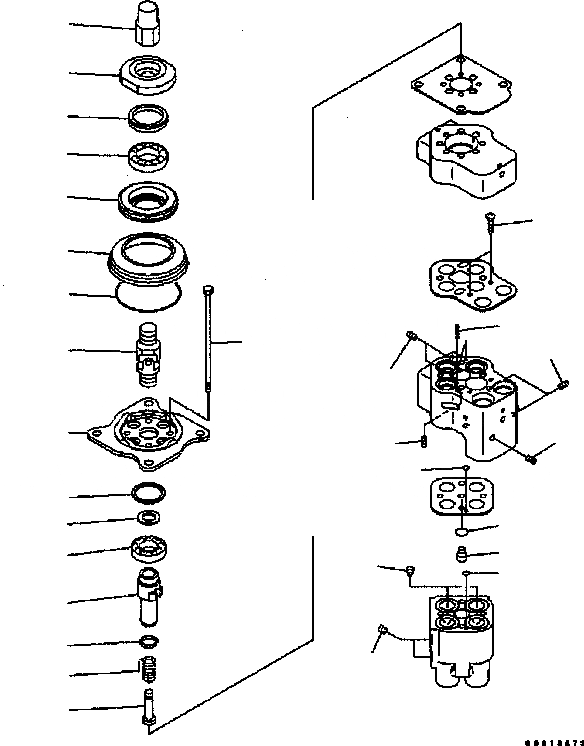 Схема запчастей Komatsu D61EX-15 - КЛАПАН PPC(ДЛЯ PAT) (/) Y [ОСНОВН. КОМПОНЕНТЫ И РЕМКОМПЛЕКТЫ]