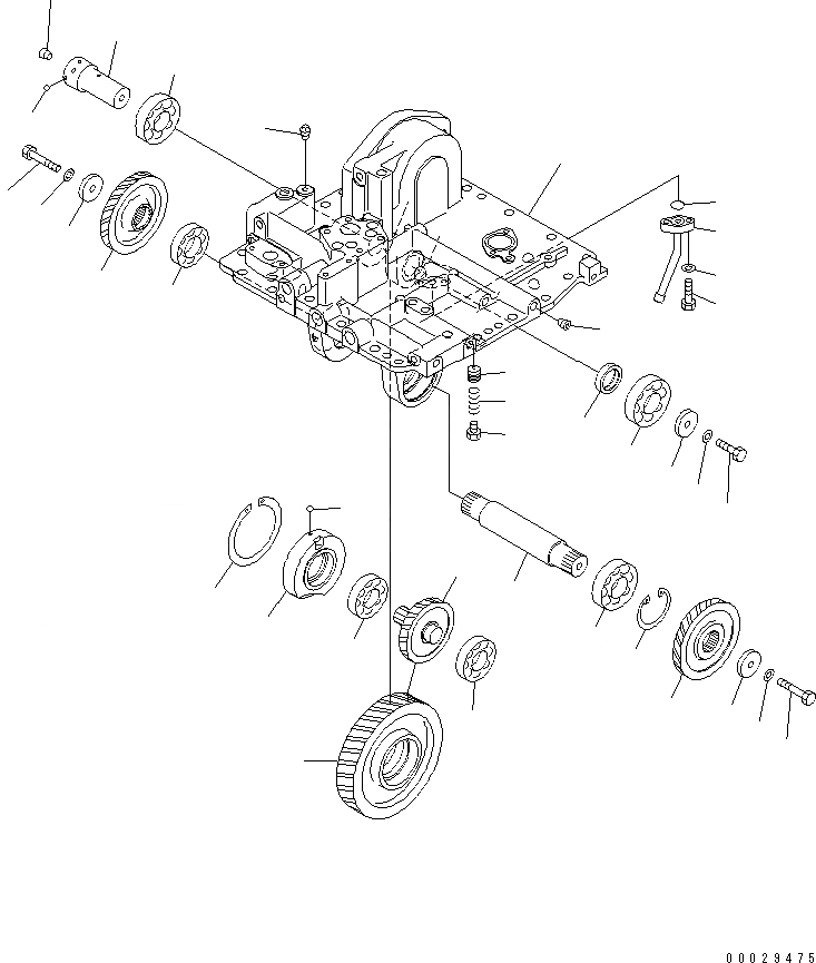 Схема запчастей Komatsu D61PX-15E0-BW - H.S.S. (ПРИВОД И ВАЛ) СИЛОВАЯ ПЕРЕДАЧА И КОНЕЧНАЯ ПЕРЕДАЧА