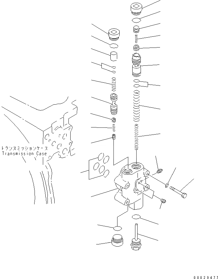 Схема запчастей Komatsu D61PX-15E0-BW - ТРАНСМИССИЯ (ОСНОВН. КЛАПАН) СИЛОВАЯ ПЕРЕДАЧА И КОНЕЧНАЯ ПЕРЕДАЧА