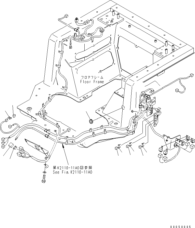 Схема запчастей Komatsu D61PX-15E0-BW - ОСНОВН. КОНСТРУКЦИЯ (BLIND) (ДЛЯ БЕЗ КАБИНЫ) КАБИНА ОПЕРАТОРА И СИСТЕМА УПРАВЛЕНИЯ