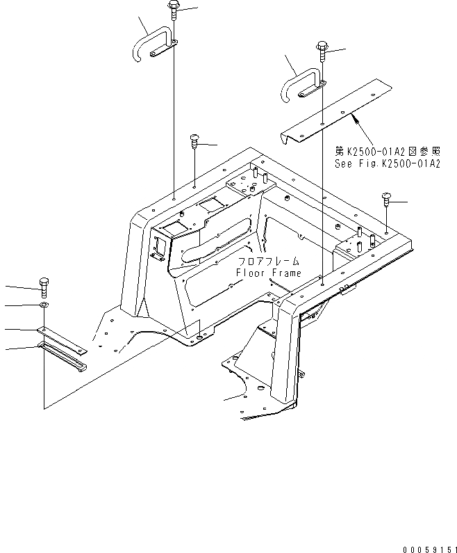 Схема запчастей Komatsu D61PX-15E0-BW - ПОДЛОКОТНИК КРЫШКА(ПОКРЫТИЕ ПОЛА) (ДЛЯ БЕЗ КАБИНЫ И ЗАДН. НАВЕСН. ОБОРУД) КАБИНА ОПЕРАТОРА И СИСТЕМА УПРАВЛЕНИЯ