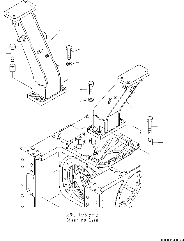 Схема запчастей Komatsu D61PX-15E0-BW - ROPS КОРПУС КРЕПЛЕНИЯ ЧАСТИ КОРПУСА