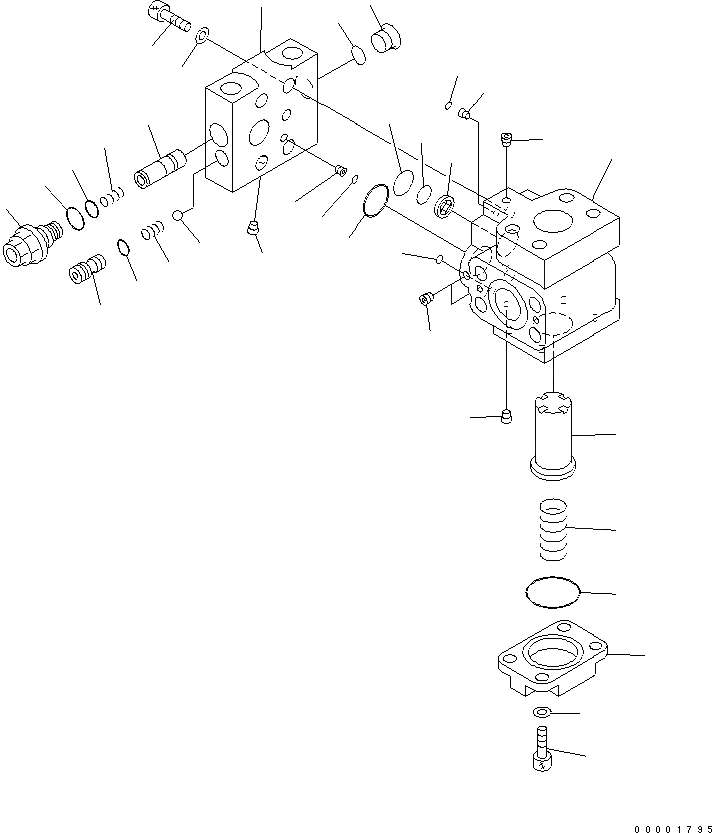 Схема запчастей Komatsu D61PX-15E0-BW - ГЛАВН. КЛАПАН ОСНОВН. КОМПОНЕНТЫ И РЕМКОМПЛЕКТЫ