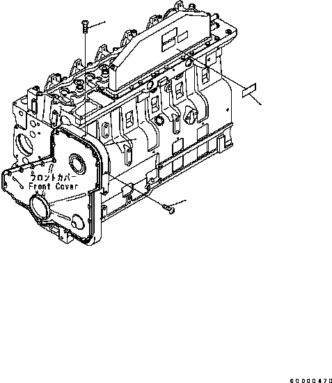 Схема запчастей Komatsu D61PX-15 - ПРЕДУПРЕЖДАЮЩ. МАРКИРОВКА ДВИГАТЕЛЬ]