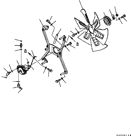 Схема запчастей Komatsu D61PX-15 - ОХЛАЖД-Е (ВЕНТИЛЯТОР И МОТОР) C [СИСТЕМА ОХЛАЖДЕНИЯ]