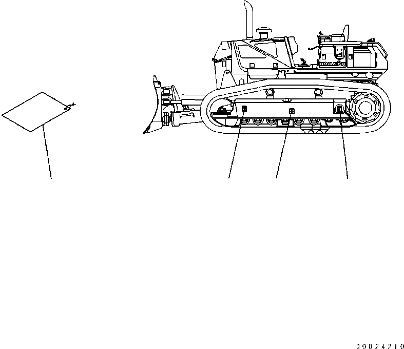 Схема запчастей Komatsu D61PX-15 - МАРКИРОВКА ЦЕНТРА ТЯЖЕСТИ U [МАРКИРОВКА]